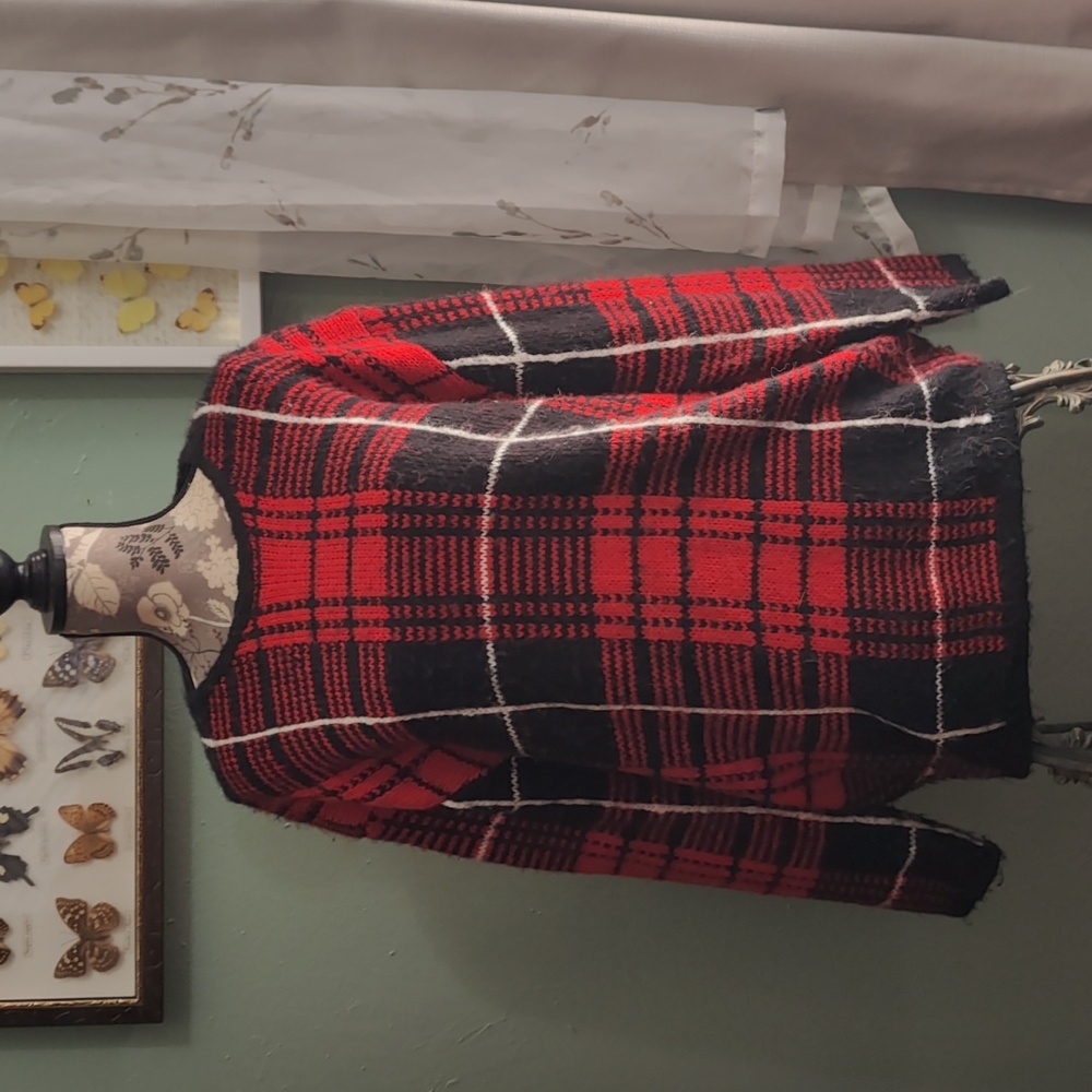 UNIF Red Plaid Sweater